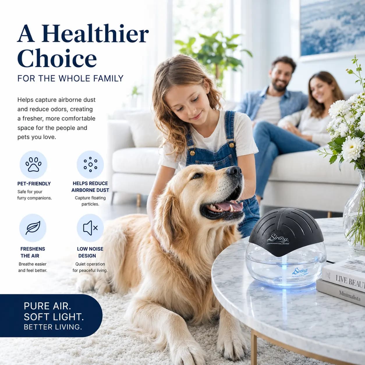 Compact Water Air Purifier & Aroma Diffuser