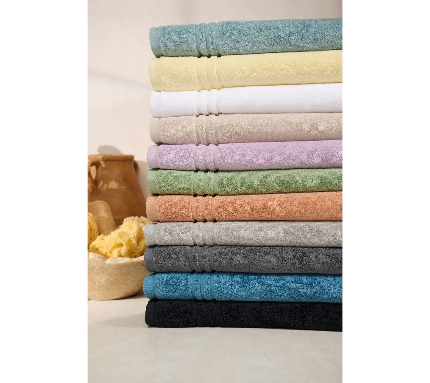 100% Cotton Bathroom Towel Set, 12 Pieces – Soft, Quick-Drying & Durable Towels for Home